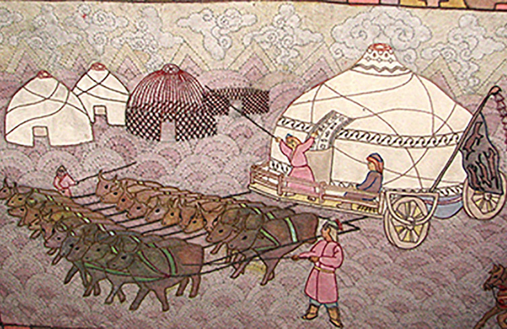 Illustration de camping-car mongol